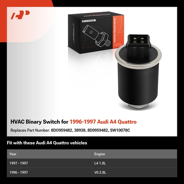 HVAC Binary Switch for 1996-1997 Audi A4 Quattro