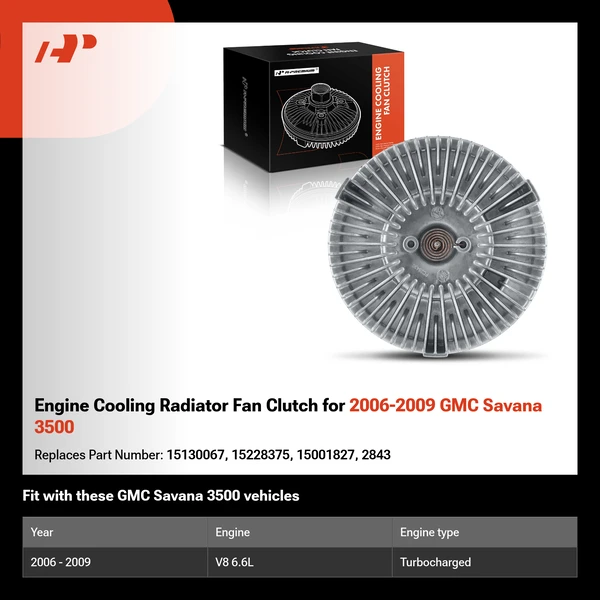 Engine Cooling Radiator Fan Clutch for 2006-2009 GMC Savana 3500
