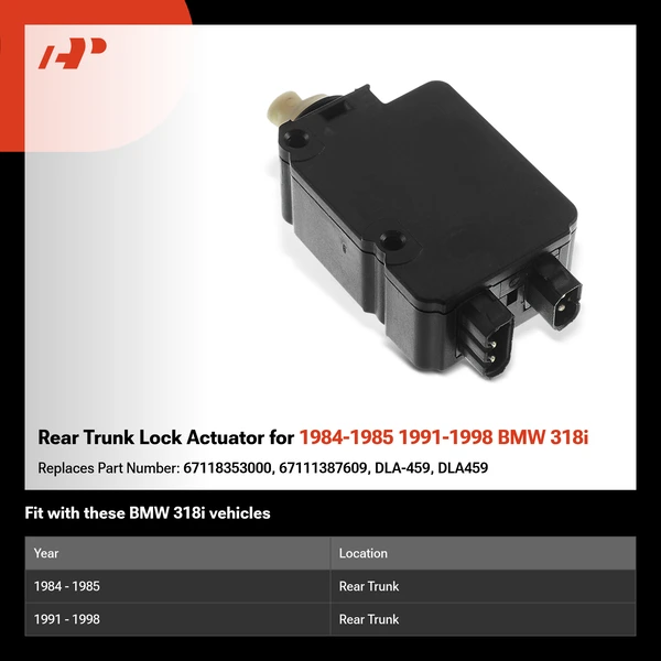 Rear Trunk Lock Actuator for 1984-1985 1991-1998 BMW 318i