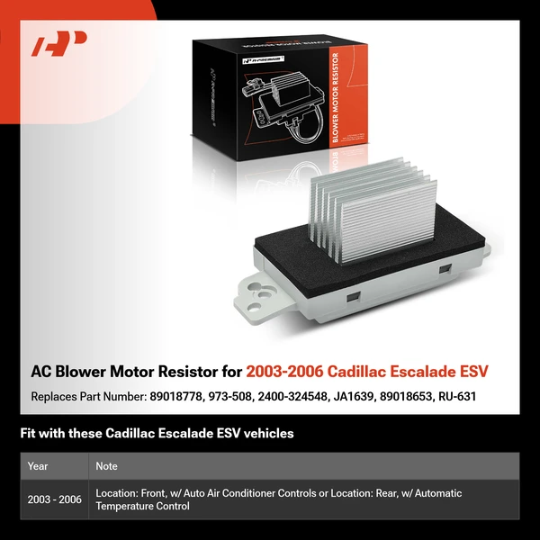 AC Blower Motor Resistor for 2003-2006 Cadillac Escalade ESV