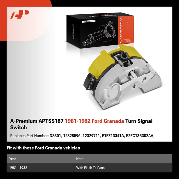 A-Premium APTSS187 1981-1982 Ford Granada Turn Signal Switch