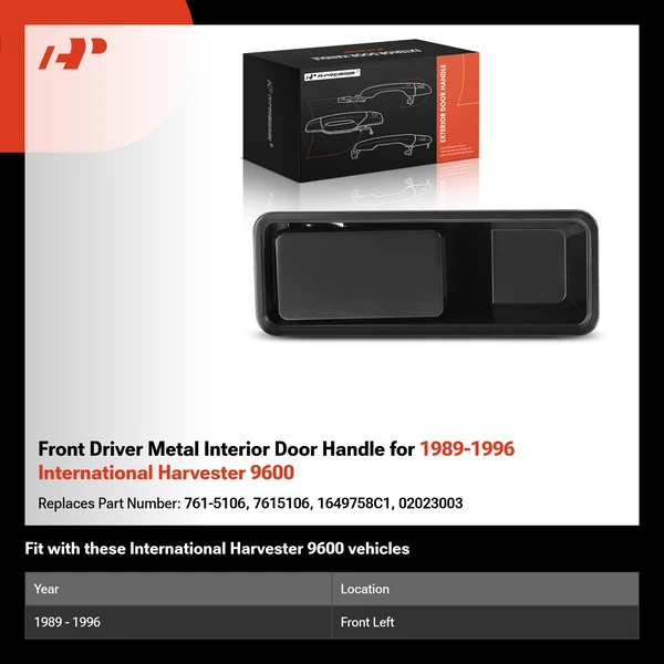 Front Driver Metal Interior Door Handle for 1989-1996 International Harvester 9600