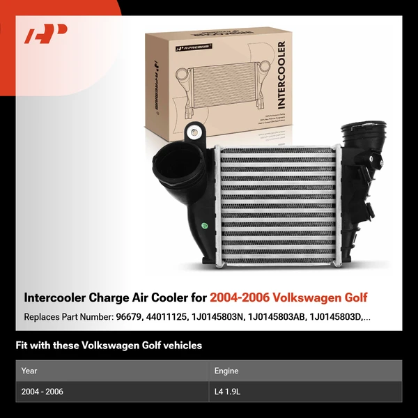 Intercooler Charge Air Cooler for 2004-2006 Volkswagen Golf