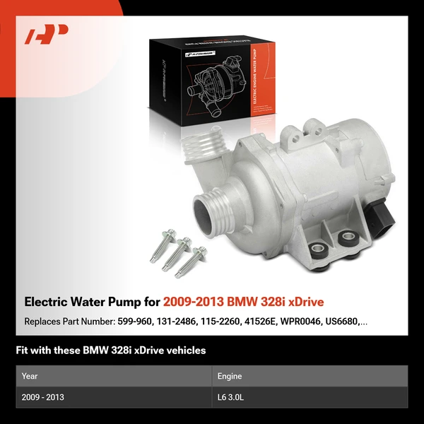 Electric Water Pump for 2009-2013 BMW 328i xDrive