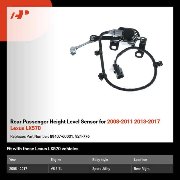 Rear Passenger Height Level Sensor for 2008-2011 2013-2017 Lexus LX570