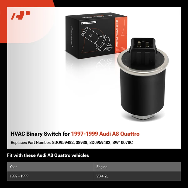 HVAC Binary Switch for 1997-1999 Audi A8 Quattro