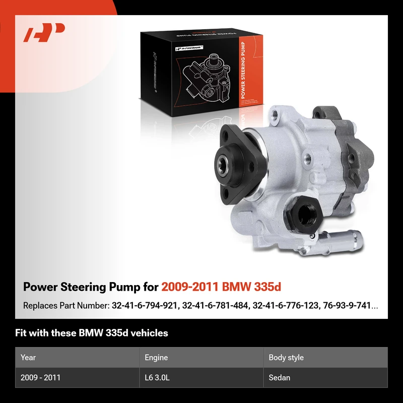 Power Steering Pump for 2009-2011 BMW 335d