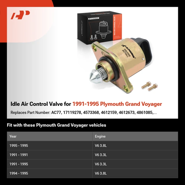 Idle Air Control Valve for 1991-1995 Plymouth Grand Voyager