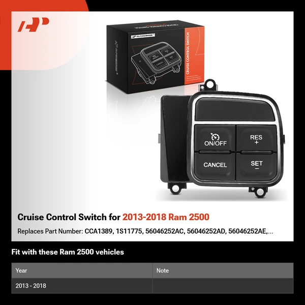 Cruise Control Switch for 2013-2018 Ram 2500