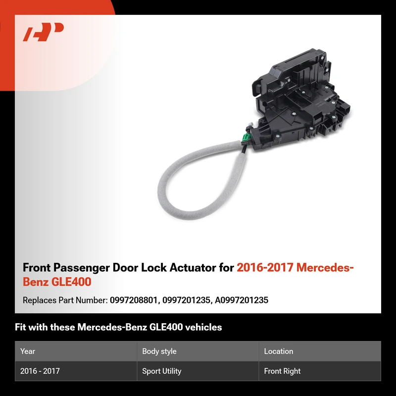 Front Passenger Door Lock Actuator for 2016-2017 Mercedes-Benz GLE400