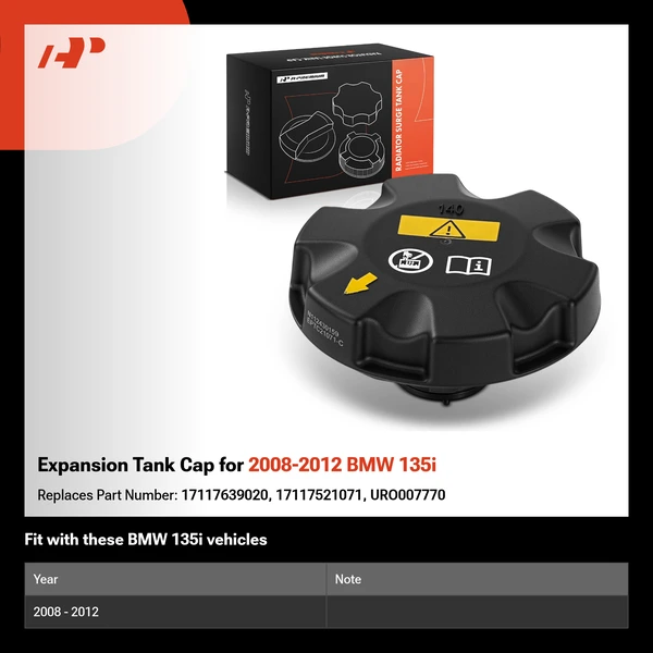 Expansion Tank Cap for 2008-2012 BMW 135i
