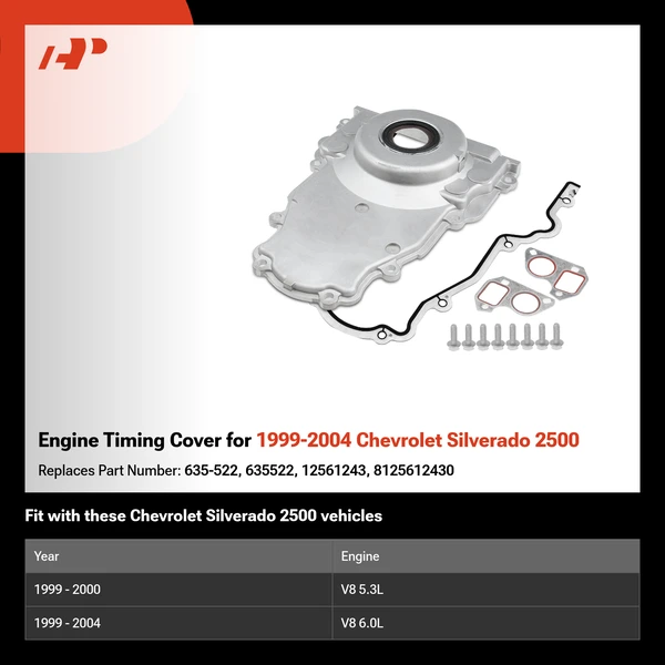 Engine Timing Cover for 1999-2004 Chevrolet Silverado 2500