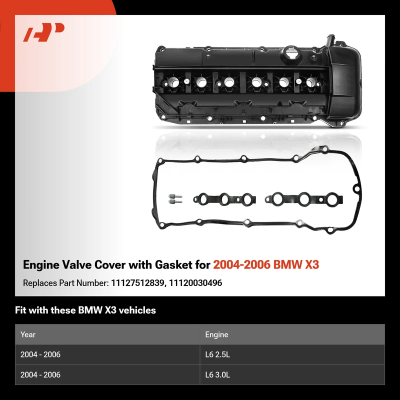Engine Valve Cover with Gasket for 2004-2006 BMW X3