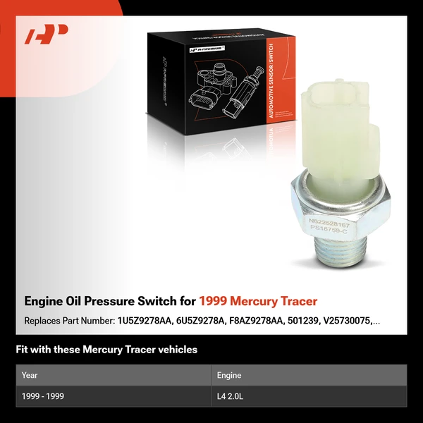 Engine Oil Pressure Switch for 1999 Mercury Tracer