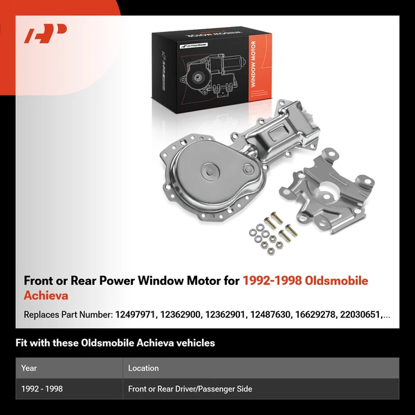 Front or Rear Power Window Motor for 1992-1998 Oldsmobile Achieva