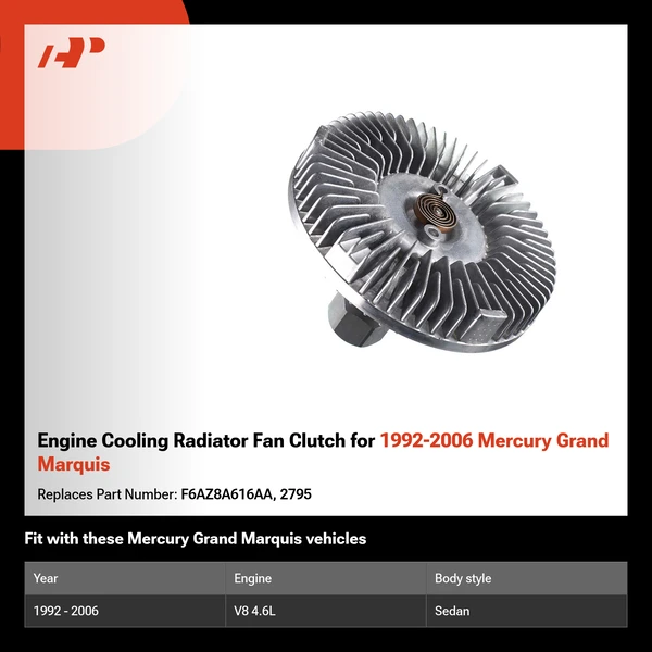 Engine Cooling Radiator Fan Clutch for 1992-2006 Mercury Grand Marquis
