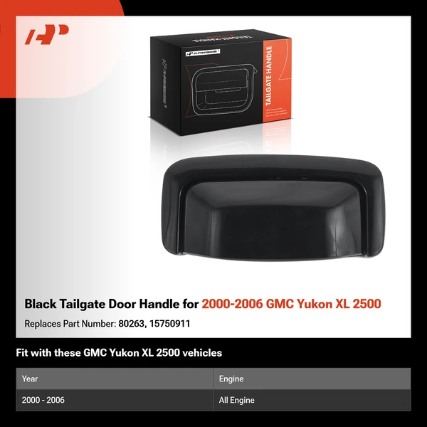 Black Tailgate Door Handle for 2000-2006 GMC Yukon XL 2500