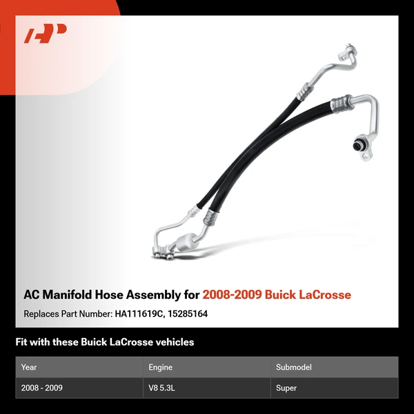 AC Manifold Hose Assembly for 2008-2009 Buick LaCrosse