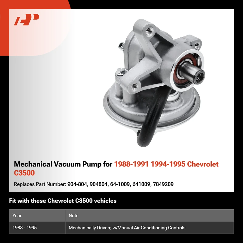 Mechanical Vacuum Pump for 1988-1991 1994-1995 Chevrolet C3500