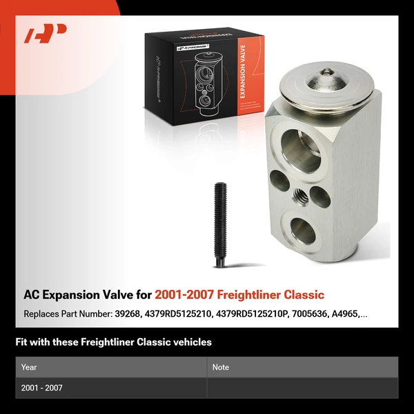 AC Expansion Valve for 2001-2007 Freightliner Classic