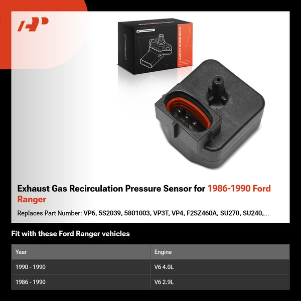 Exhaust Gas Recirculation Pressure Sensor for 1986-1990 Ford Ranger