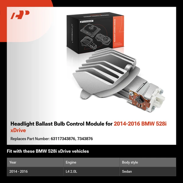 Headlight Ballast Bulb Control Module for 2014-2016 BMW 528i xDrive
