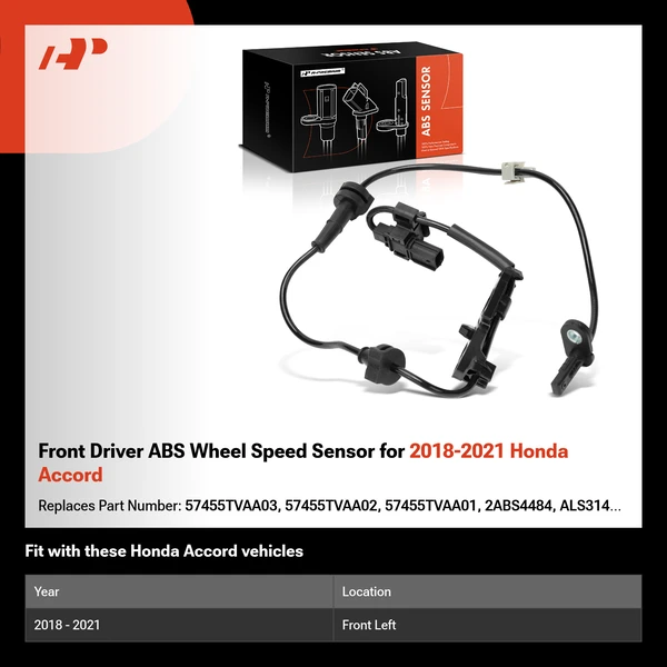 Front Driver ABS Wheel Speed Sensor for 2018-2021 Honda Accord