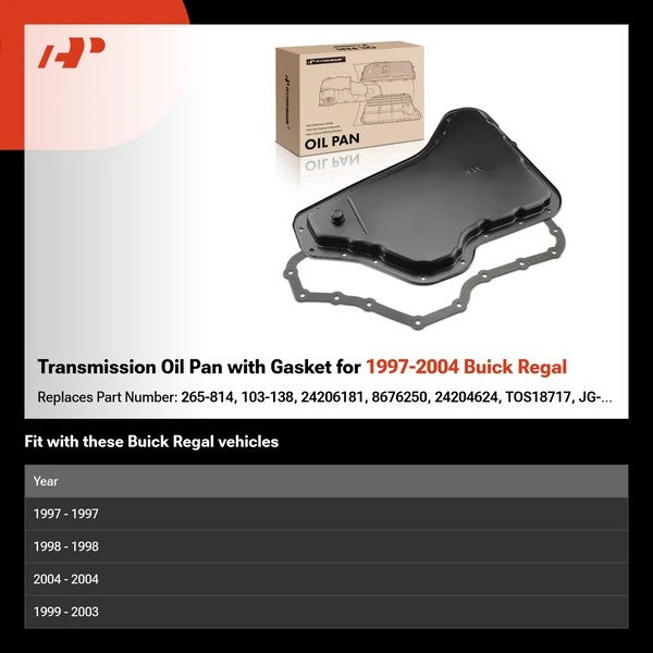 Transmission Oil Pan with Gasket for 1997-2004 Buick Regal