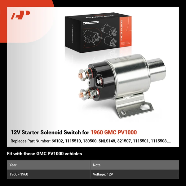 12V Starter Solenoid Switch for 1960 GMC PV1000