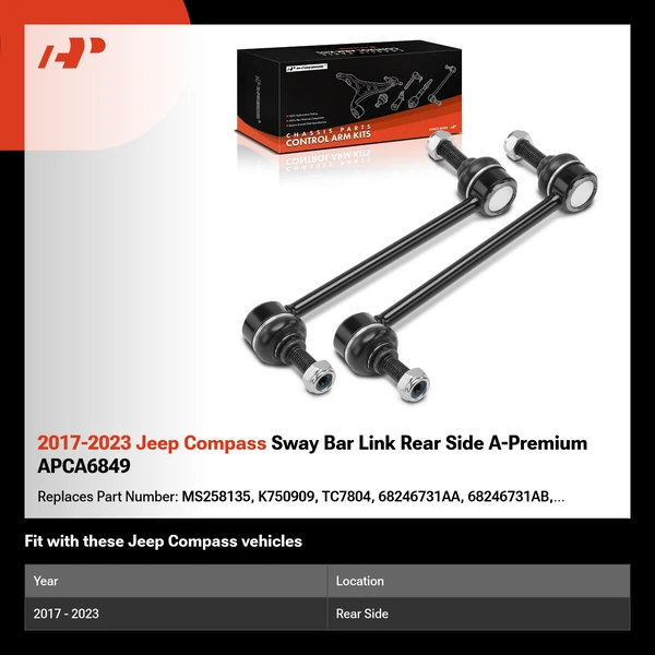 2017-2023 Jeep Compass Sway Bar Link Rear Side A-Premium APCA6849