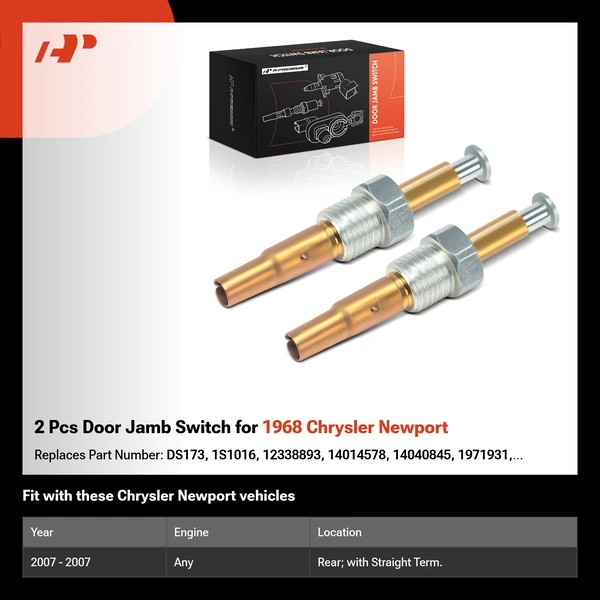 2 Pcs Door Jamb Switch for 1968 Chrysler Newport