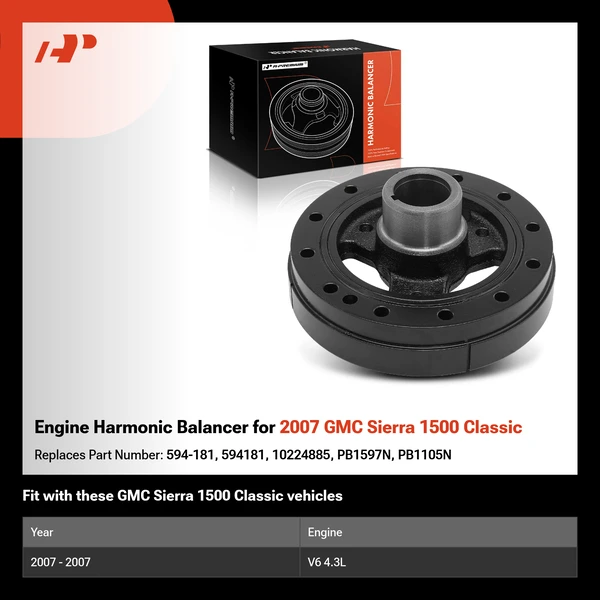 Engine Harmonic Balancer for 2007 GMC Sierra 1500 Classic