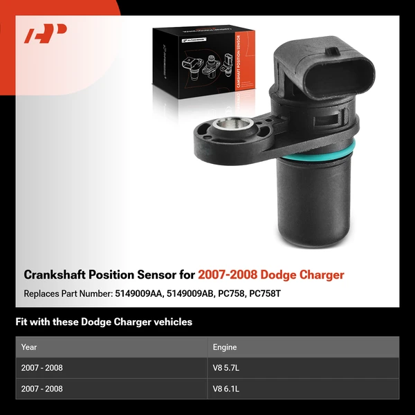 Crankshaft Position Sensor for 2007-2008 Dodge Charger
