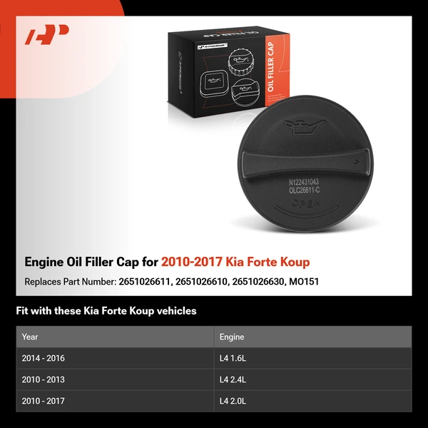 Engine Oil Filler Cap for 2010-2017 Kia Forte Koup