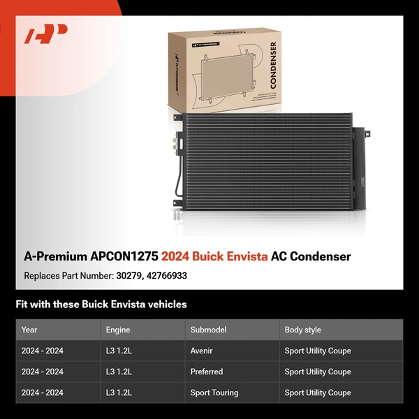 A-Premium APCON1275 2024 Buick Envista AC Condenser