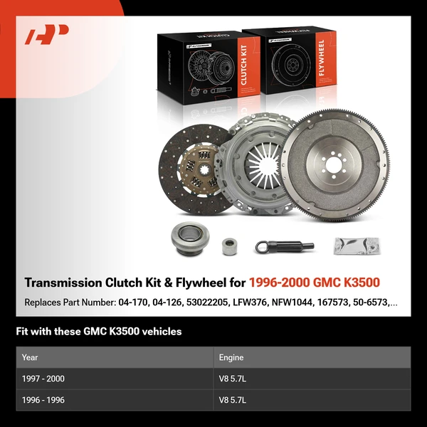 Transmission Clutch Kit & Flywheel for 1996-2000 GMC K3500