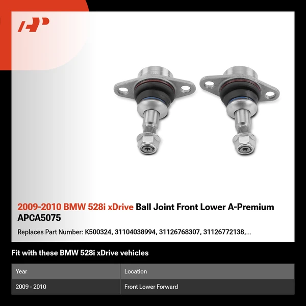 2009-2010 BMW 528i xDrive Ball Joint Front Lower A-Premium APCA5075