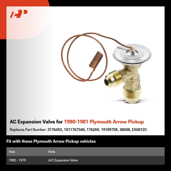 AC Expansion Valve for 1980-1981 Plymouth Arrow Pickup