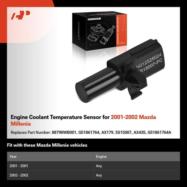 Engine Coolant Temperature Sensor for 2001-2002 Mazda Millenia