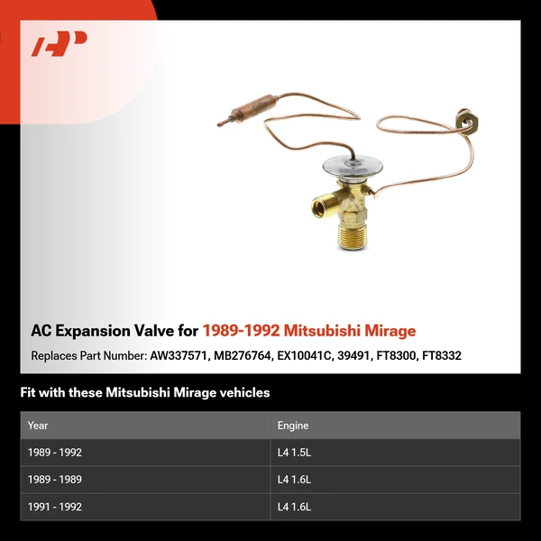 AC Expansion Valve for 1989-1992 Mitsubishi Mirage