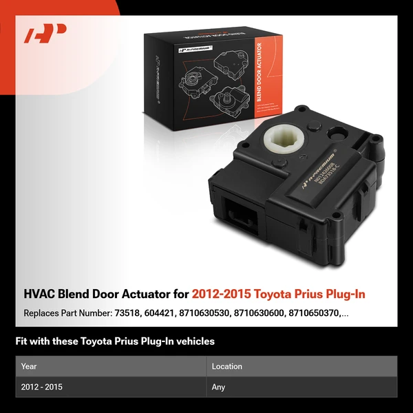 HVAC Blend Door Actuator for 2012-2015 Toyota Prius Plug-In