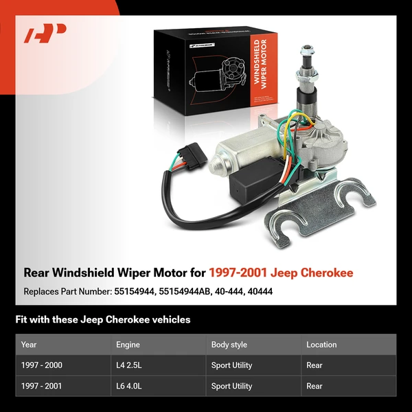 Rear Windshield Wiper Motor for 1997-2001 Jeep Cherokee