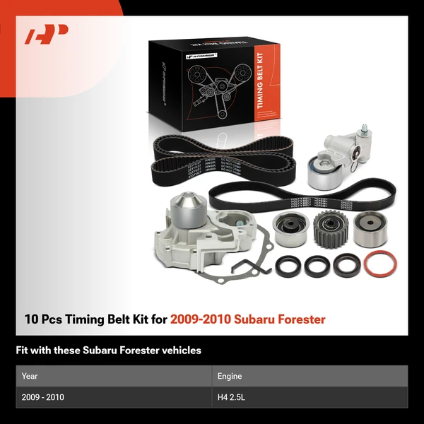 10 Pcs Timing Belt Kit for 2009-2010 Subaru Forester