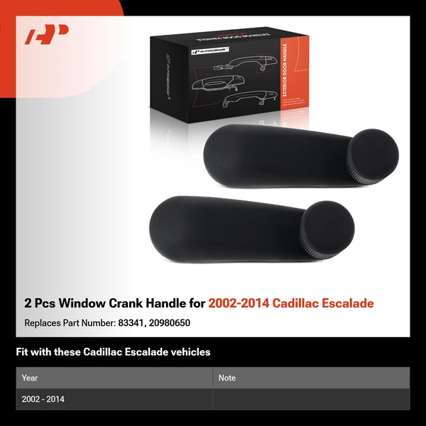 2 Pcs Window Crank Handle for 2002-2014 Cadillac Escalade