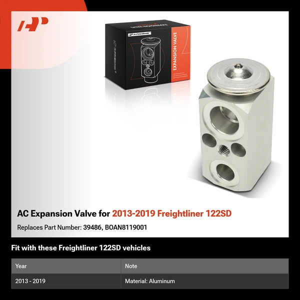 AC Expansion Valve for 2013-2019 Freightliner 122SD
