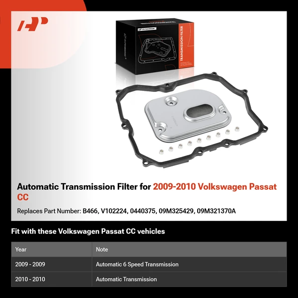 Automatic Transmission Filter for 2009-2010 Volkswagen Passat CC