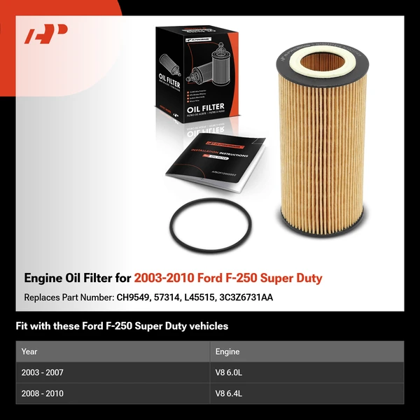 Engine Oil Filter for 2003-2010 Ford F-250 Super Duty