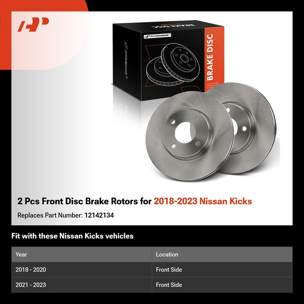 2 Pcs Front Disc Brake Rotors for 2018-2023 Nissan Kicks