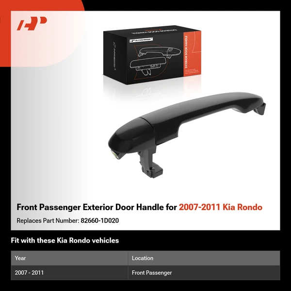 Front Passenger Exterior Door Handle for 2007-2011 Kia Rondo