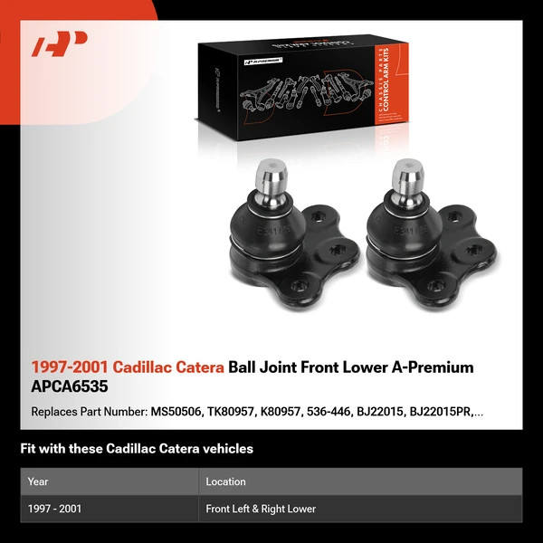 1997-2001 Cadillac Catera Ball Joint Front Lower A-Premium APCA6535